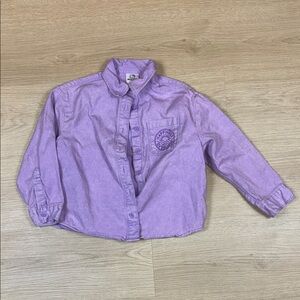 Hello Kitty Lavender Girl’s size XS Button Down Shirt